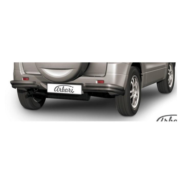 Защита заднего бампера "уголки" Arbori d57+d42 двойные черные SUZUKI GRAND VITARA 2005-2008   195460