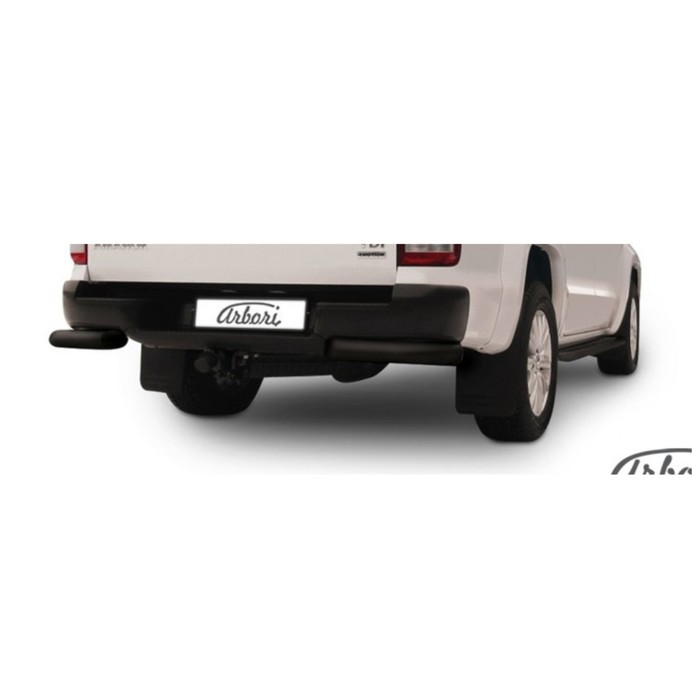 Защита заднего бампера "уголки" Arbori d76 черные VOLKSWAGEN AMAROK 2013-