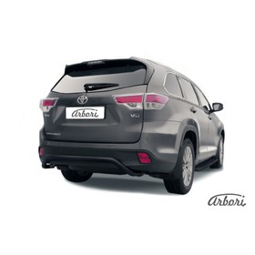 

Защита заднего бампера Arbori d57 "скоба" черная TOYOTA HIGHLANDER 2014-