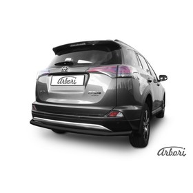 

Защита заднего бампера Arbori d57 длинная черная TOYOTA RAV-4 2015-