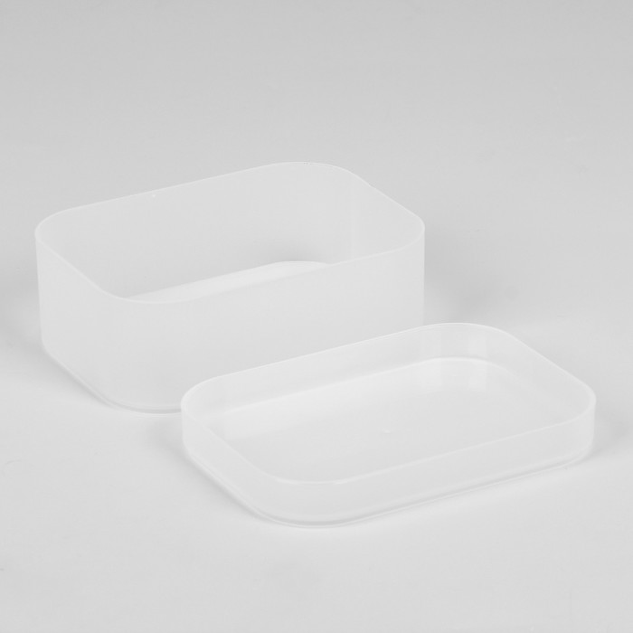 Органайзер для хранения косметических принадлежностей, с крышкой, цвет матовый белый