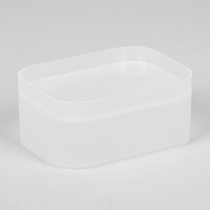 Органайзер для хранения косметических принадлежностей, с крышкой, цвет матовый белый