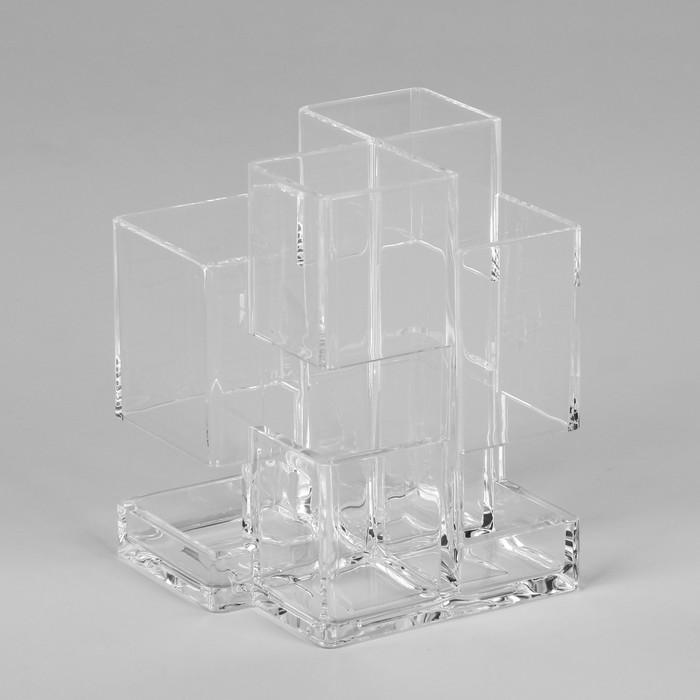 Органайзер для хранения косметических принадлежностей "Конструктор", 4 секций, цвет прозрачный