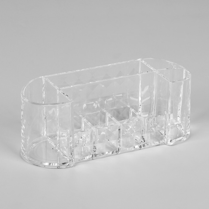 Органайзер для хранения косметических принадлежностей "Бриллиант", 8 секций, цвет прозрачный