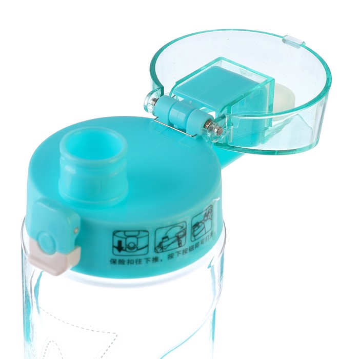 Бутылка для воды 600 мл «Капля», прозрачная, микс, 7х7х24 см