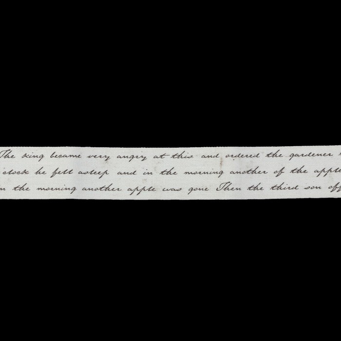 Лента декоративная "Текст" хлопок, 2 см, 2м