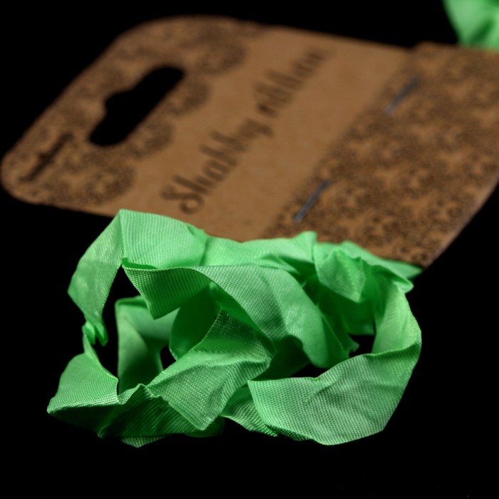 Шебби ленточка "Свежая зелень" 1 см, 1м