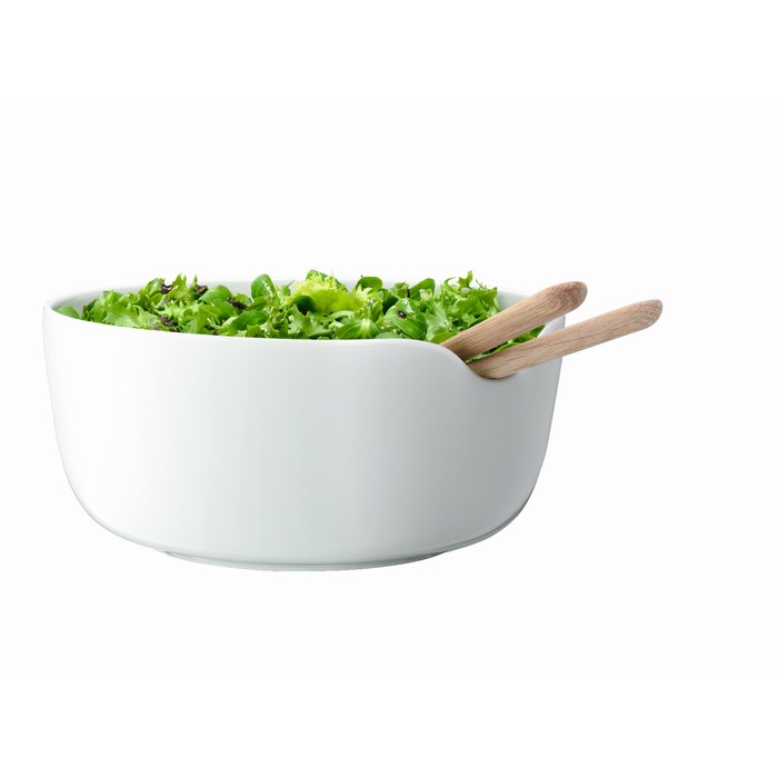 Блюдо глубокое Dine с деревянными приборами, d=24 см