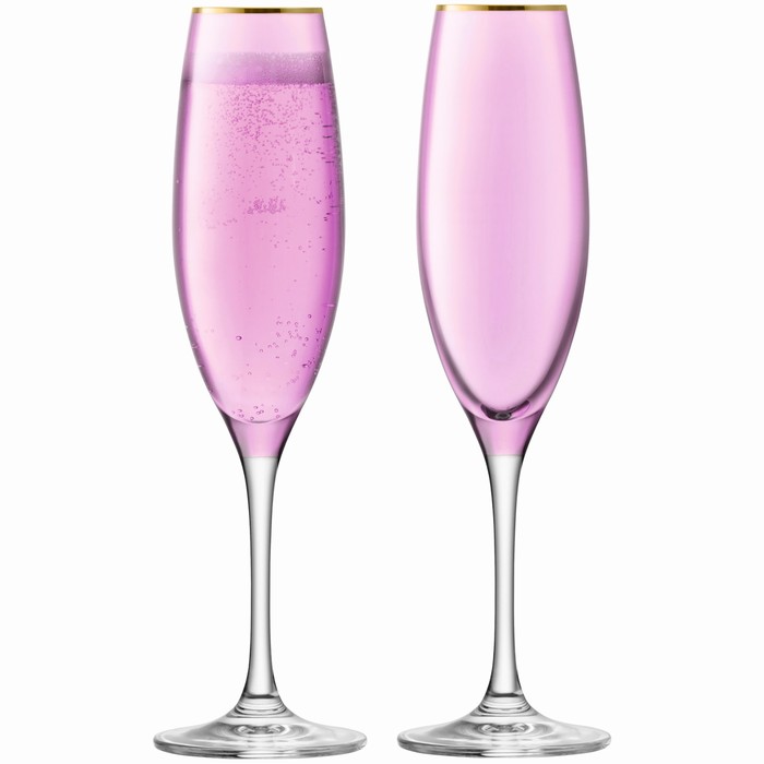 Набор из 2 бокалов-флейт для шампанского Sorbet 225 мл, розовый