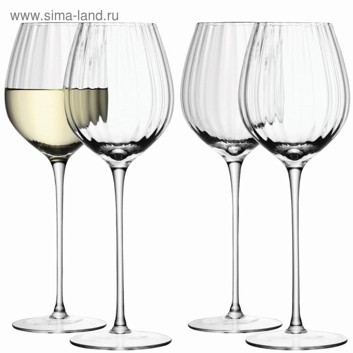 Набор из 4 бокалов для белого вина Aurelia, 430 мл набор бокалов для белого вина lsa international aurelia 430 мл 4 шт стекло