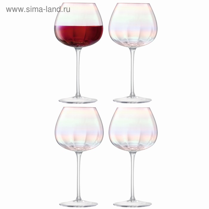 Набор из 4 бокалов для красного вина Pearl, 460 мл набор бокалов для красного вина lsa international pearl 460 мл 4 шт стекло