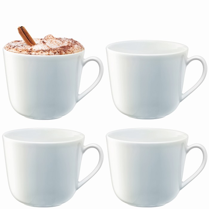 Набор из 4 округлых чашек Dine, 400 мл