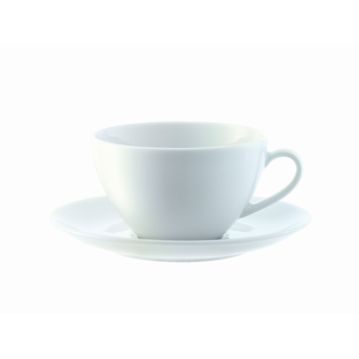 Набор из 4 округлых чашек с блюдцем Dine, 220 мл