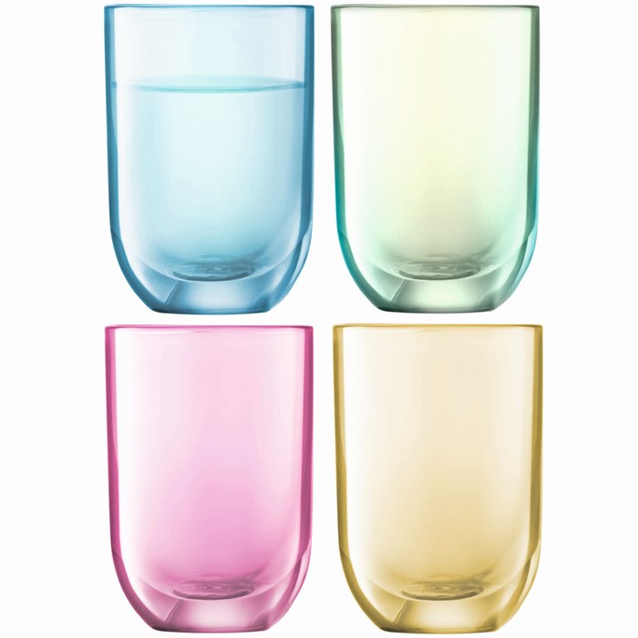 Набор из 4 стопок для водки Polka, 60 мл, пастель