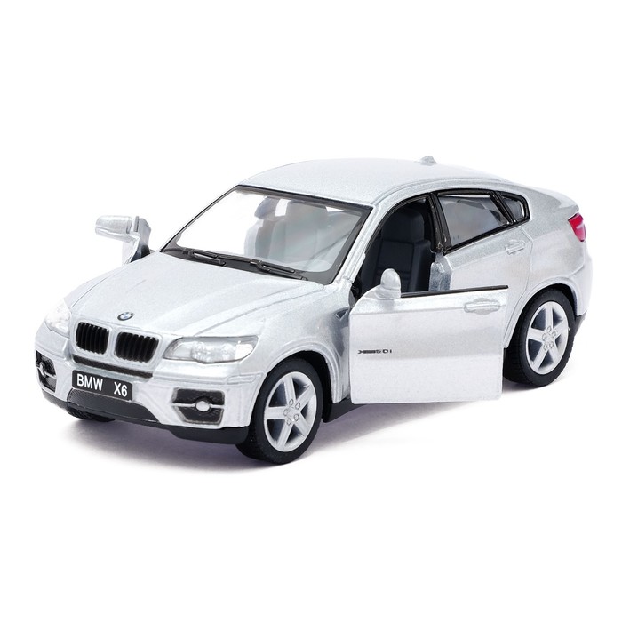 Машина металлическая BMW X6, масштаб 1:38, открываются двери, инерция, МИКС