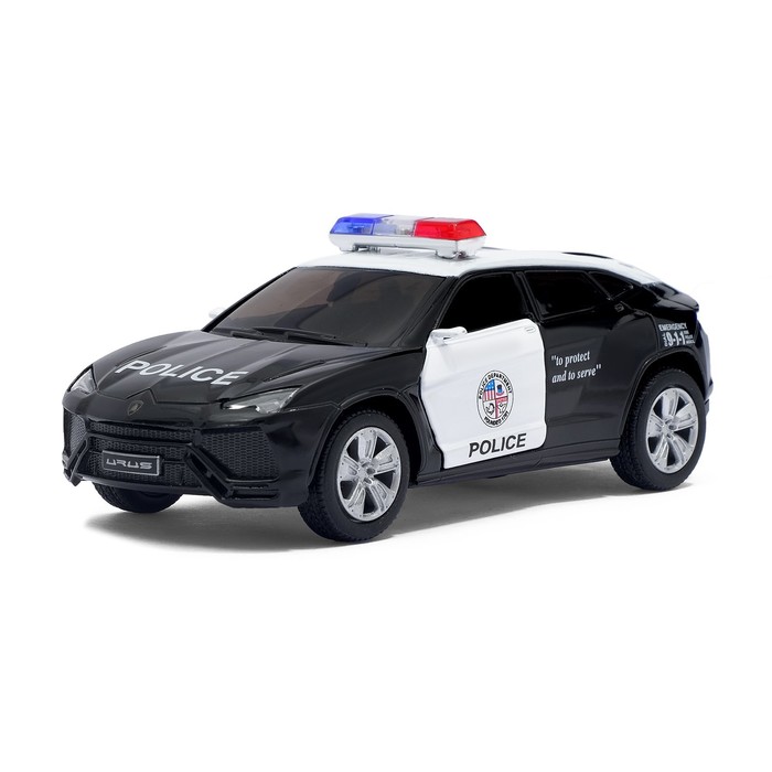 Машина металлическая Lamborghini Urus (Police), масштаб 1:38, открываются двери, инерция, МИКС