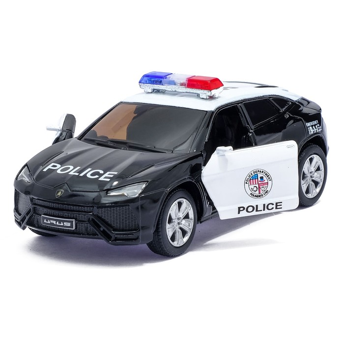 Машина металлическая Lamborghini Urus (Police), масштаб 1:38, открываются двери, инерция, МИКС