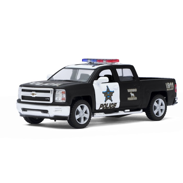 Машина металлическая Chevrolet Silverado (Police), масштаб 1:46, открываются двери, инерция, МИКС