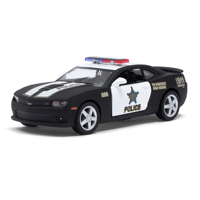 Машина металлическая Chevrolet Camaro (Police), масштаб 1:38, открываются двери, инерция, МИКС