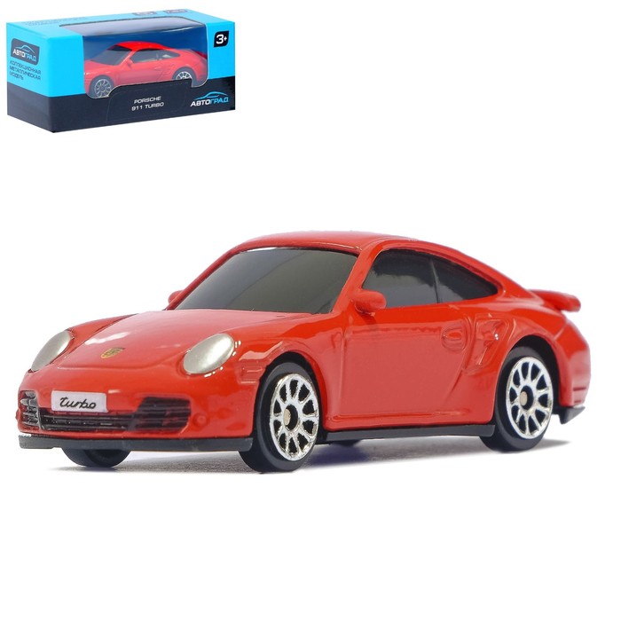 Машина металлическая "PORSCHE 911 TURBO", масштаб 1:64, МИКС