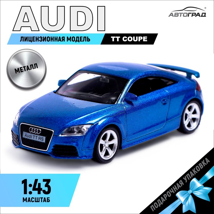 Машина металлическая AUDI TT COUPE, 1:43, цвет синий машина mjx audi tt 1 20 8126a