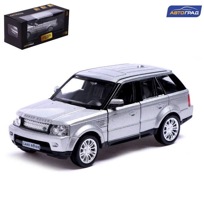 цена Машина металлическая LAND ROVER RANGE ROVER SPORT,1:32, открываются двери, инерция, цвет серый