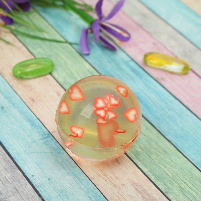 Мяч каучук &quot;Сердечки&quot; 4,5 см