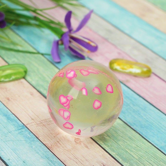 Мяч каучук &quot;Сердечки&quot; 4,5 см