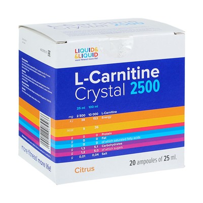 Liquid & Liquid L-Carnitine Crystal 2500 Цитрус 20x25 ml