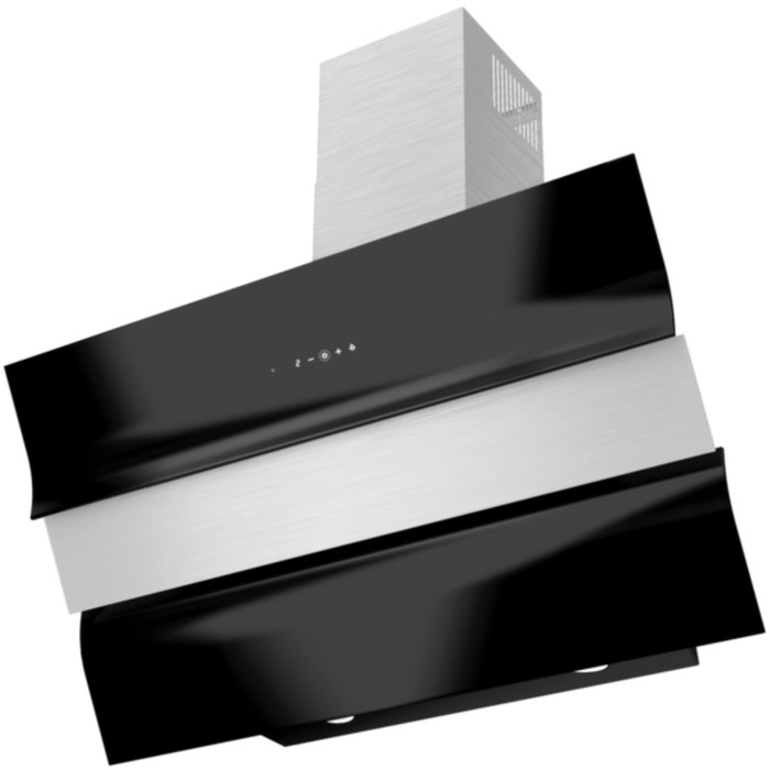 Вытяжка Königin Violin 90 B, 1100 м³/ч, 4 скорости, серебристый/черное стекло