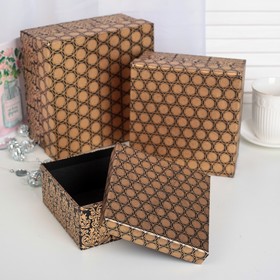 

Набор коробок 3 в 1, 20,5 х 20,5 - 14,5 х14,5 х 7 см