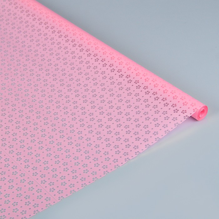 Пленка для цветов, матовая,"Незабудка", розовый, 0,6 х 10 м