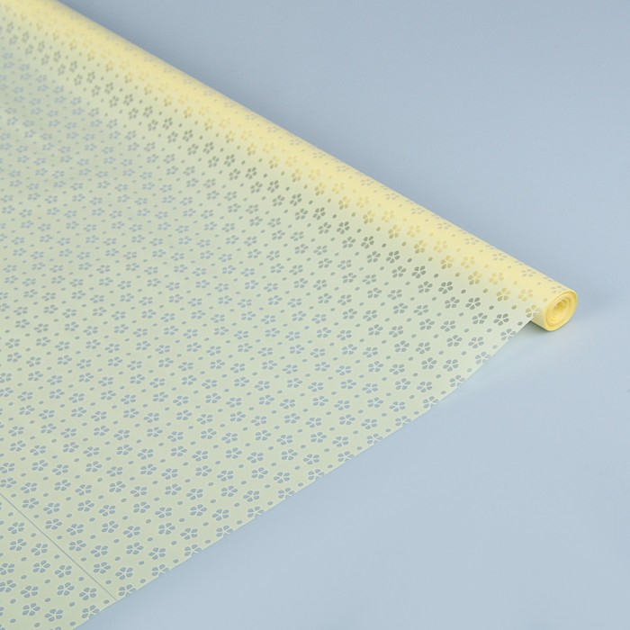 Пленка для цветов, матовая,"Незабудка", кремовый, 0,6 х 10 м