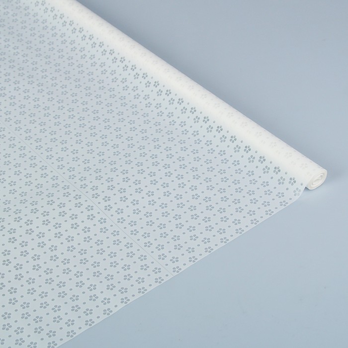 Пленка для цветов, матовая,"Незабудка", белый, 0,6 х 10 м