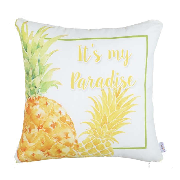 Наволочка декоративная "Ананасы", размер 43х43 см, велюр