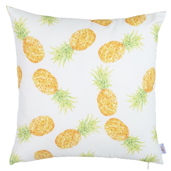 Наволочка декоративная "Ананасы", размер 43х43 см, микрофибра
