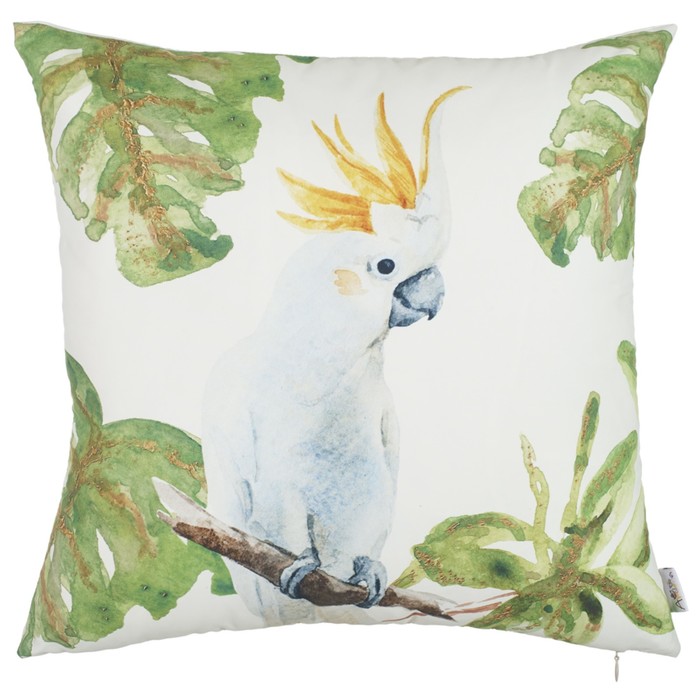 Наволочка декоративная "Джангл", размер 43х43 см, зелёный, велюр