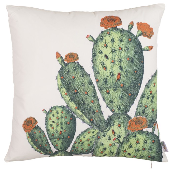 Наволочка декоративная "Кактус", размер 43х43 см, микрофибра
