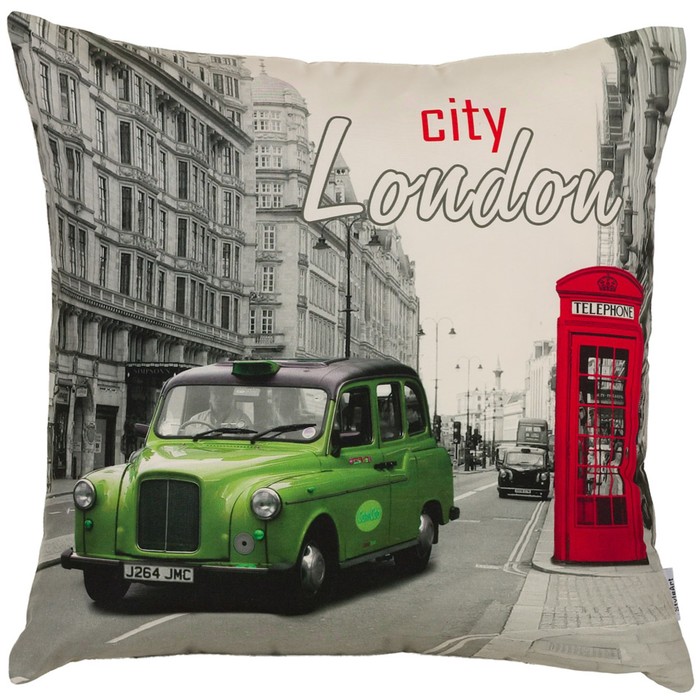 Наволочка декоративная "Лондон", размер 45х45 см, велюр