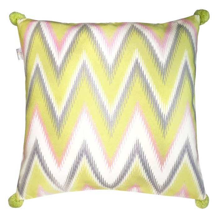 Наволочка декоративная "Маккензи", 43х43 см, жёлтый, велюр