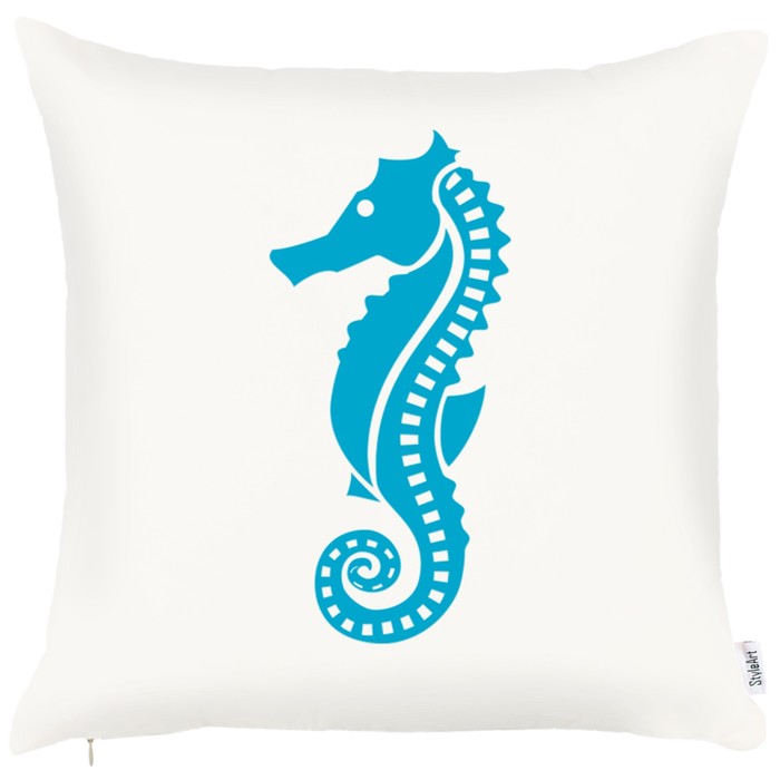 Наволочка декоративная "Голубой океан", размер 45х45 см, велюр