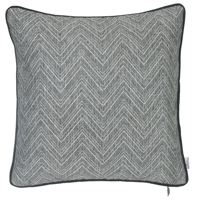 Наволочка декоративная "Твид Грэй", размер 43х43 см, жаккард
