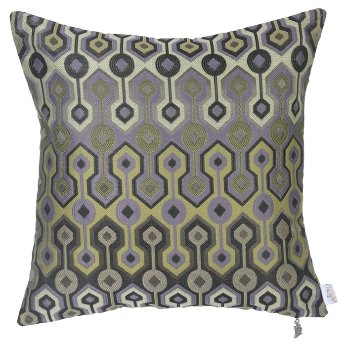 Наволочка декоративная "Вирчуал графит", размер 43х43 см, жаккард