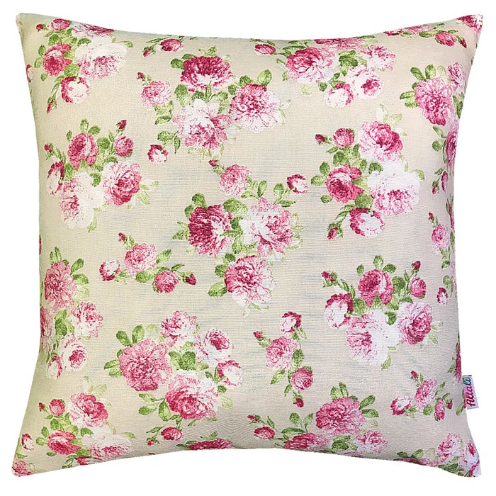 Наволочка декоративная "Розмари", размер 43х43 см, розовый, хлопок