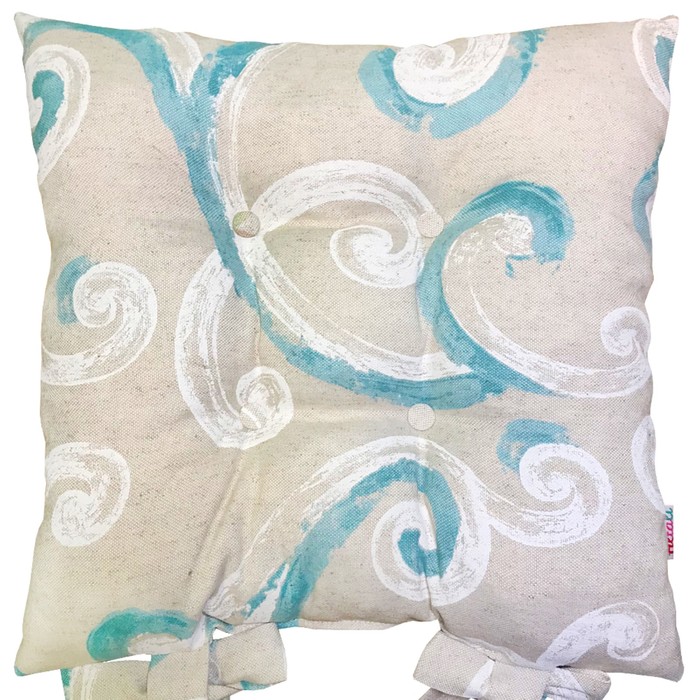 Подушка на стул "Альпина", размер 41х41 см, лён