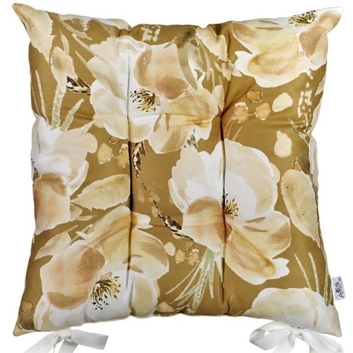 Подушка на стул "Полёт бабочки", размер 41х41 см, велюр