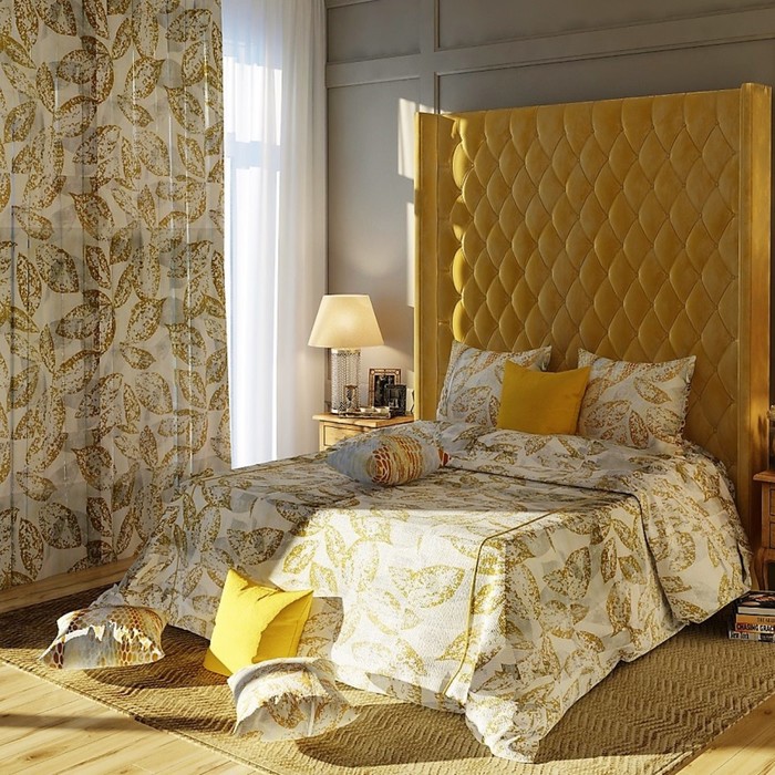 Покрывало «Гордон yellow», размер 240 × 240 см, хлопок