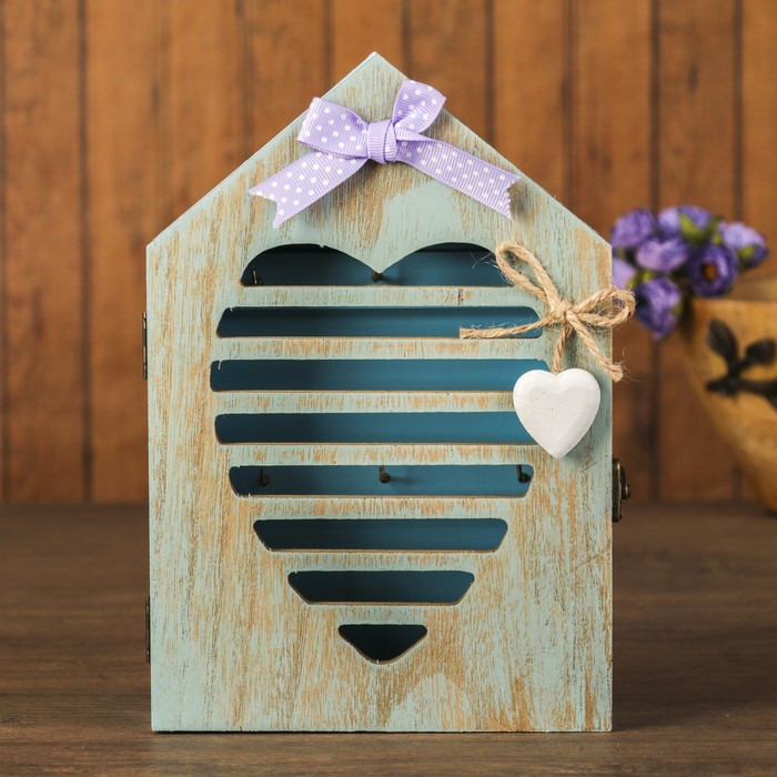 Ключница дерево 6 крючков "Душевность" 24х16,5х5 см