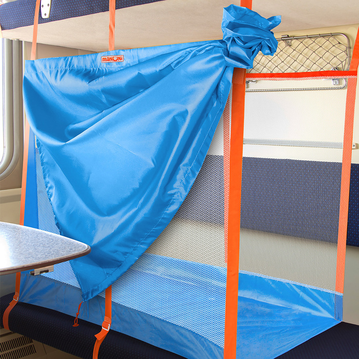 Ж/д манеж «Трапеция» (3+) со шторкой