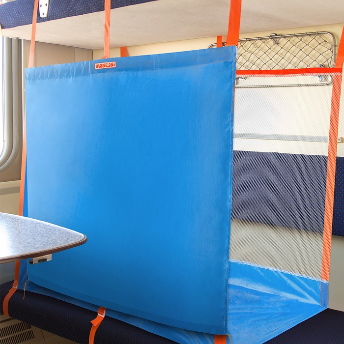 Ж/д манеж «Трапеция» (3+) со шторкой